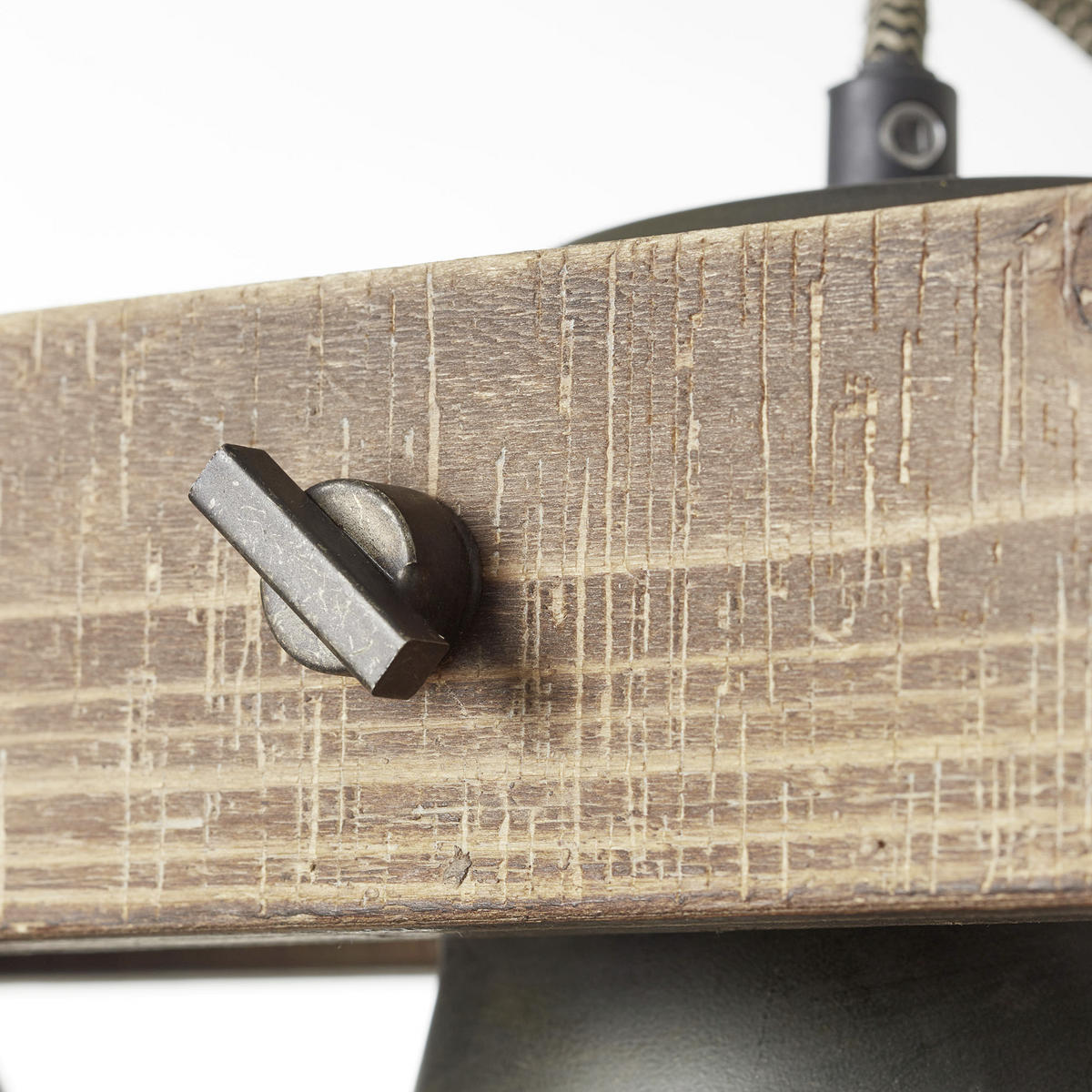 HÄNGELEUCHTE 95/20/115 cm    - Schwarz, Natur, Holz/Metall (95/20/115cm) - Brilliant