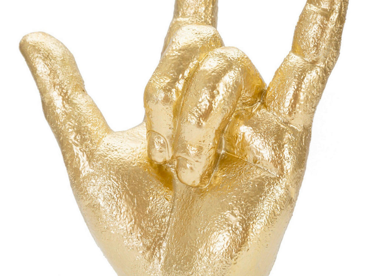 SKULPTUR - Goldfarben, Basics, Kunststoff (14.5/23/7cm)