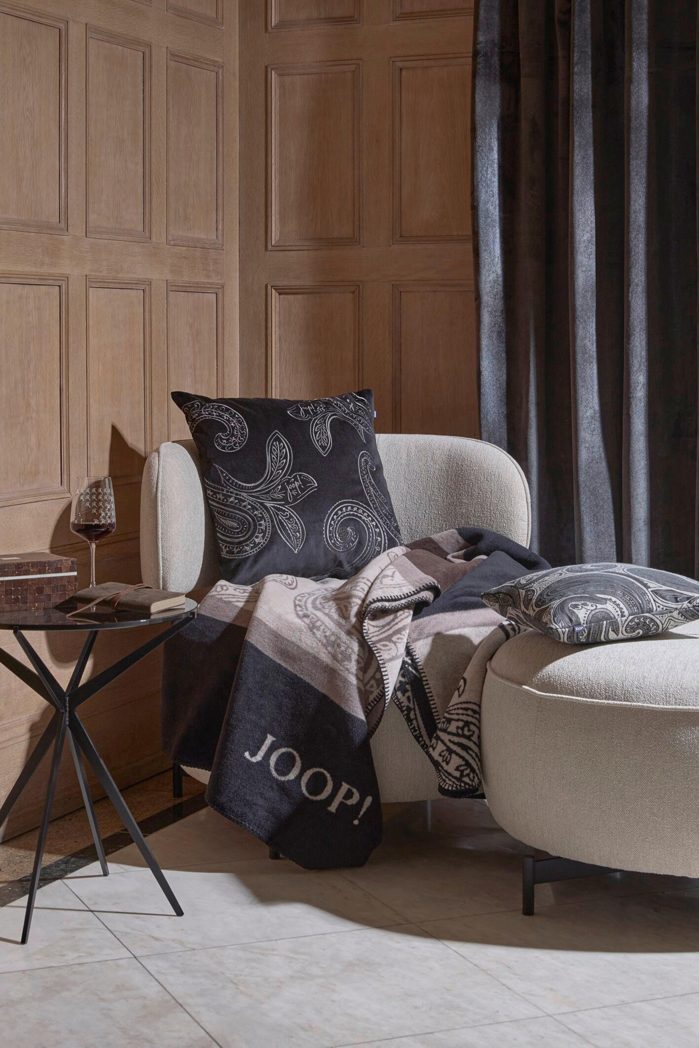 WOHNDECKE JOOP! HW 2025/26 150/200 cm  - Hellbraun/Ecru, Design, Textil (150/200cm) - Joop!