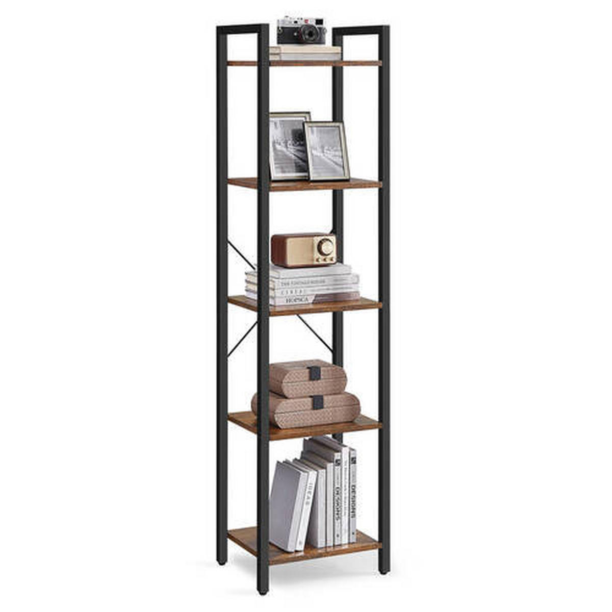 REGAL - Schwarz/Braun, Trend, Holzwerkstoff (39,6/154/30cm) - Boxxx
