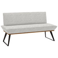 SITZBANK in Holz, Metall, Textil Schwarz, Eichefarben, Beige  - Eichefarben/Beige, Design, Holz/Textil (180/87/64cm) - Voleo