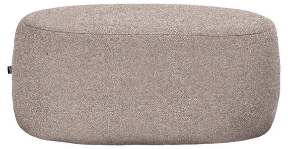 HOCKER in Textil Hellbraun  - Hellbraun/Schwarz, MODERN, Kunststoff/Textil (88/43/66cm) - Hom`in