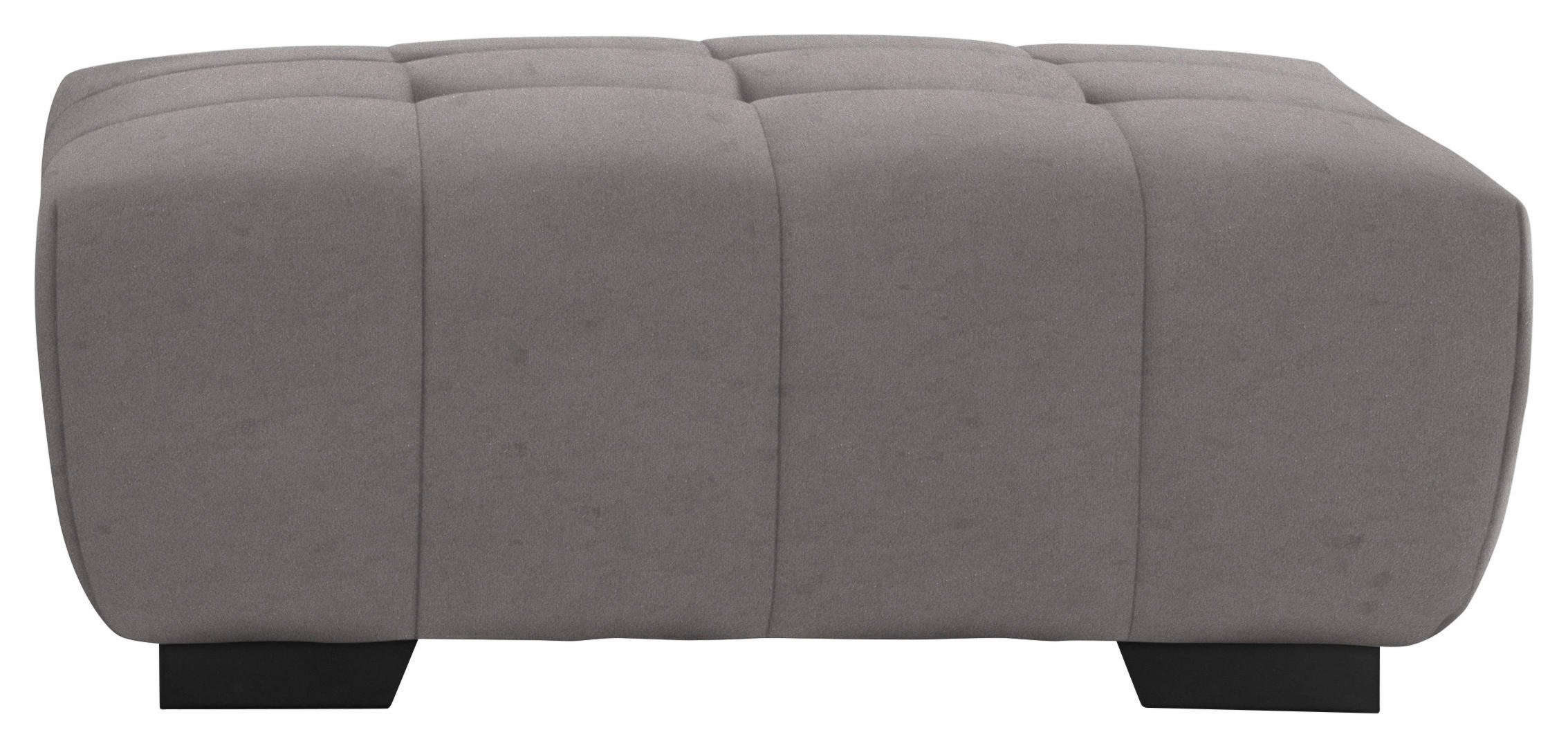 HOCKER in Textil Grau  - Schwarz/Grau, KONVENTIONELL, Textil/Metall (106/40/72cm) - Hom`in