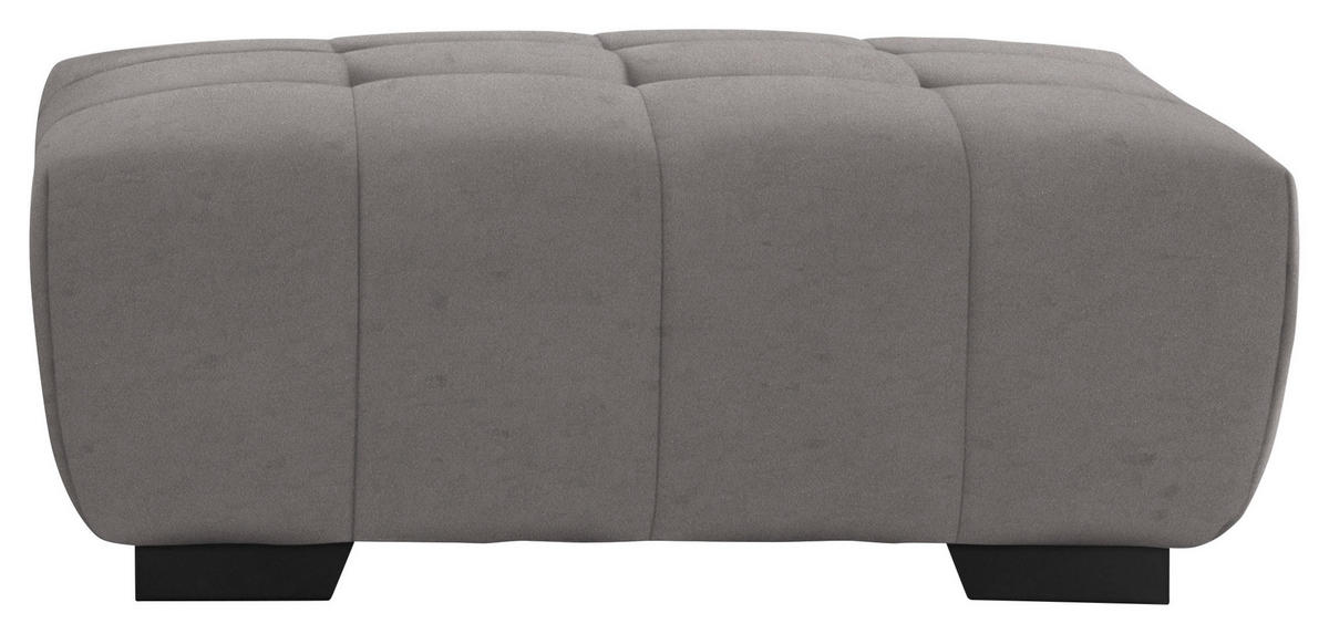 HOCKER in Textil Grau  - Schwarz/Grau, Konventionell, Textil/Metall (106/40/72cm) - Hom`in