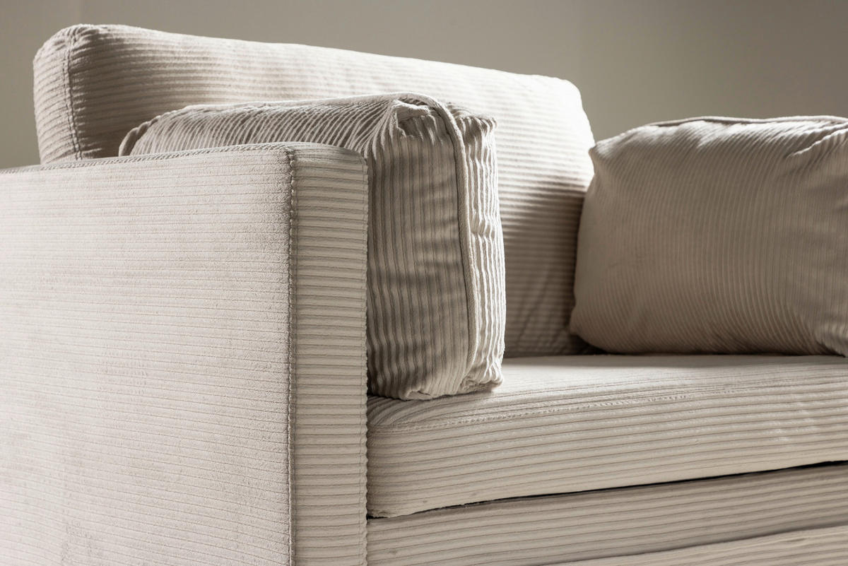 SESSEL in Goldfarben, Beige  - Beige/Goldfarben, Design, Textil/Metall (110/84/86cm) - Livetastic