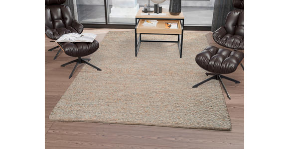 HANDWEBTEPPICH 200/200 cm Helsinki Naturfarben quadratisch  - Naturfarben, Basics, Textil (200/200cm) - Linea Natura