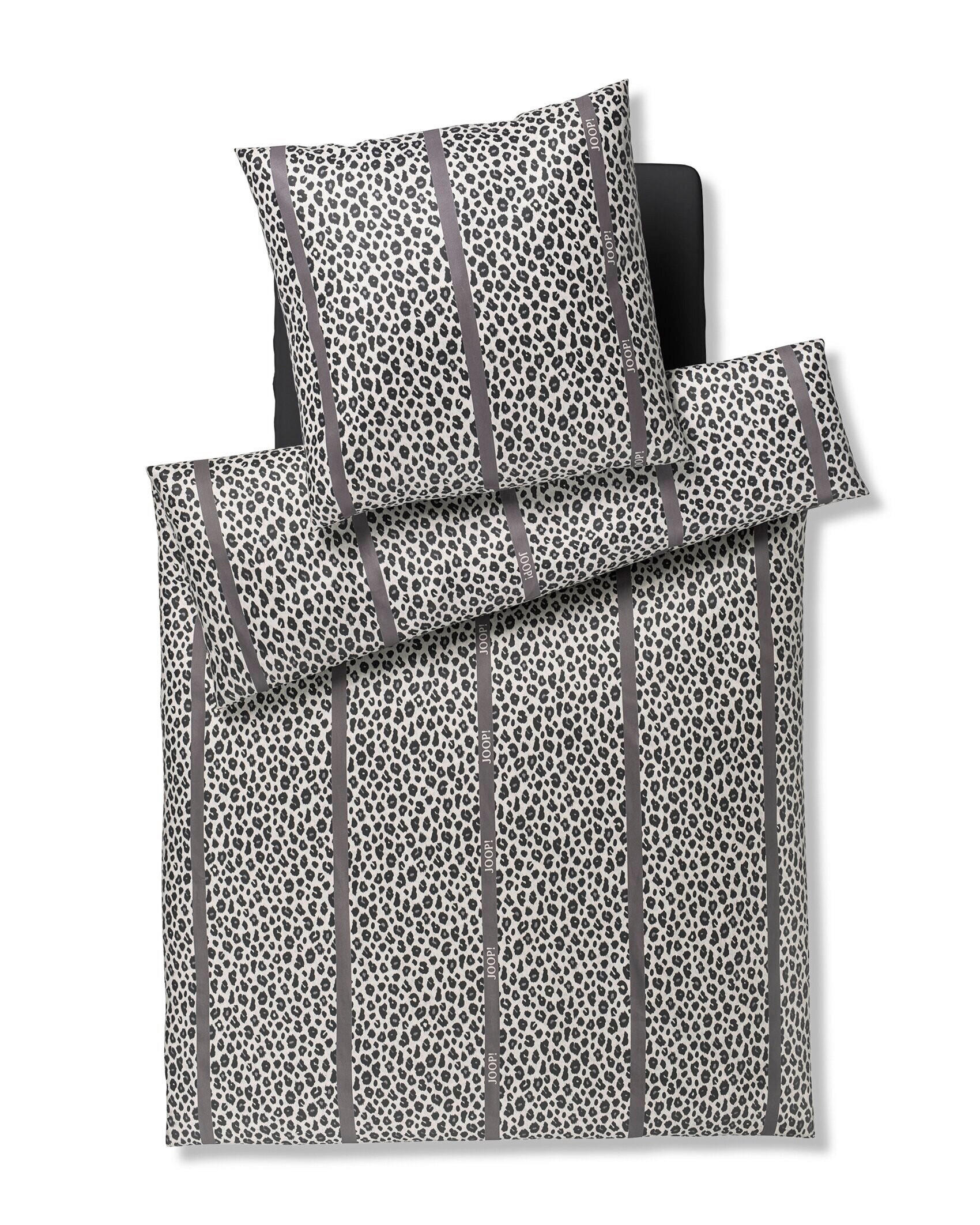 BETTWÄSCHE Leo Stripe Makosatin 155/220 cm  - Grau, Design, Textil (155/220cm) - Joop!