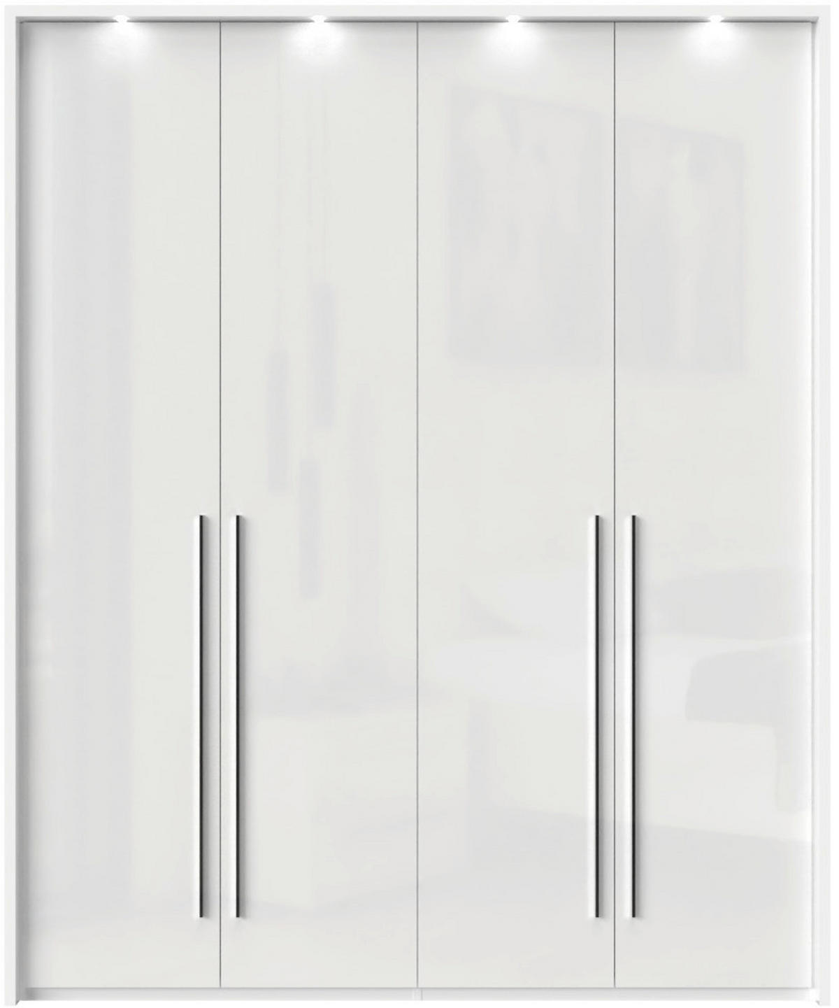 ORMAR SA KLASIČNIM VRATIMA bela, bela visoki sjaj  187/226/60 cm  - baltimor/bela visoki sjaj, Dizajnerski, pločasti materijal/plastika (187/226/60cm)