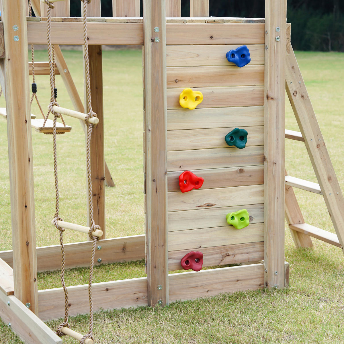 SPIELTURM 342/267/375 cm  - Blau, KONVENTIONELL, Holz/Kunststoff (342/267/375cm) - Ambia Garden