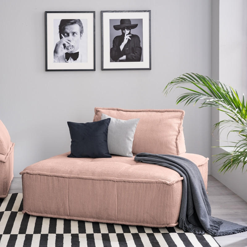 RÜCKENKISSEN  - Flieder, MODERN, Textil (83/25/42cm) - Trendmanufaktur
