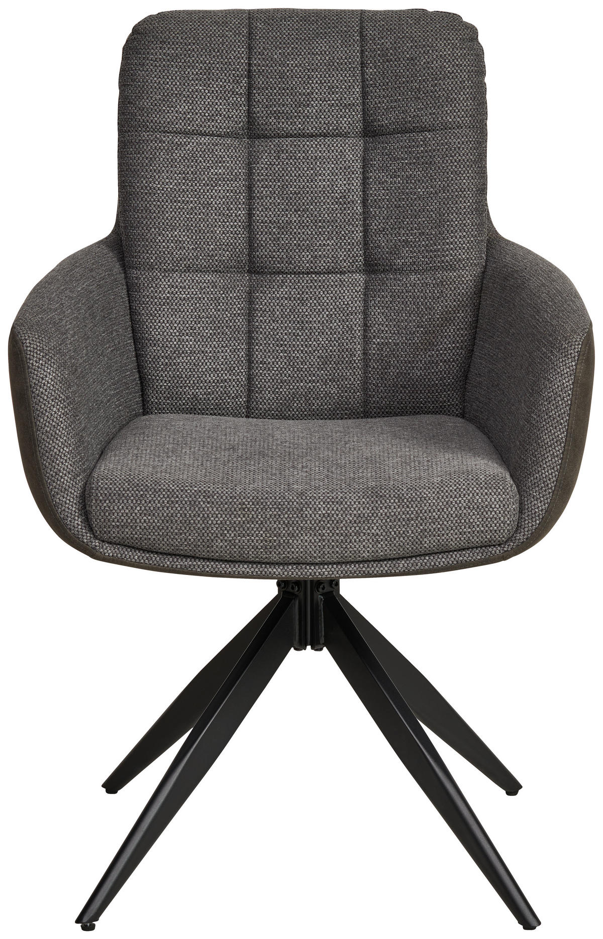 ARMLEHNSTUHL  in Eisen Leinenoptik  - Schwarz/Grau, KONVENTIONELL, Holz/Textil (60/93/66cm) - MID.YOU