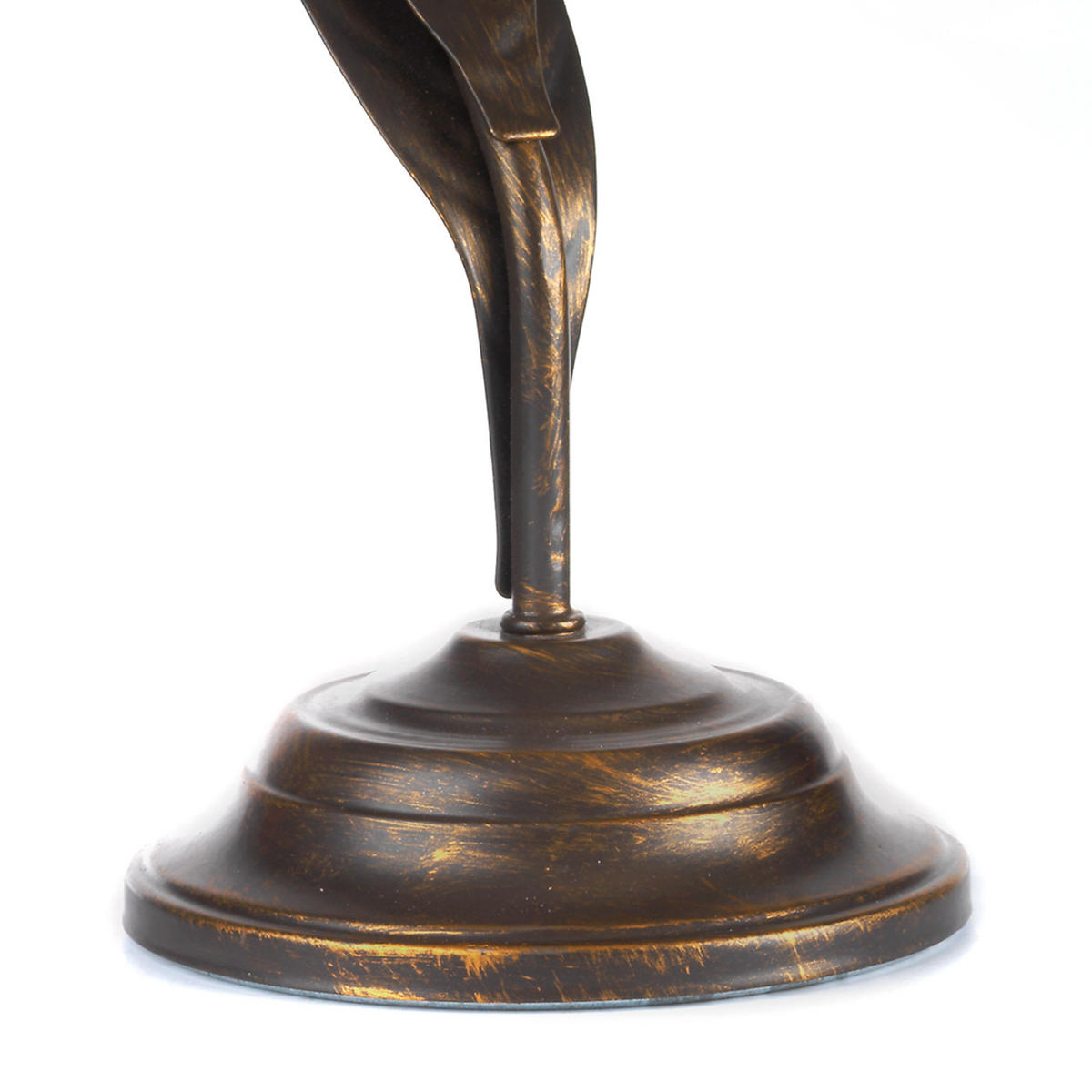 TISCHLEUCHTE 25/38 cm   - Bronzefarben, KONVENTIONELL, Glas/Metall (25/38cm)