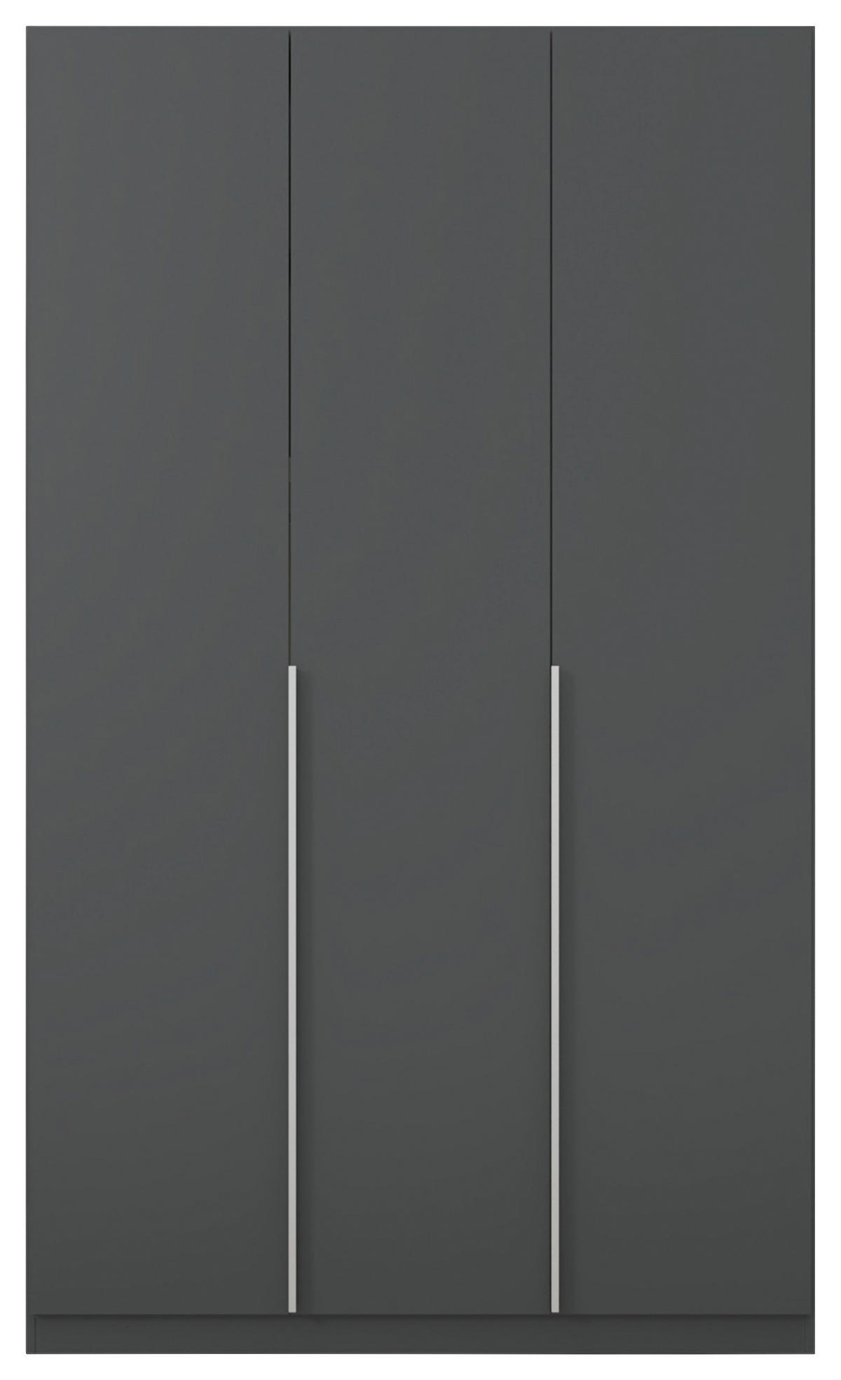DREHTÜRENSCHRANK in Grau  - Alufarben/Grau, Modern, Holzwerkstoff (136/229/54cm) - Rauch Möbel