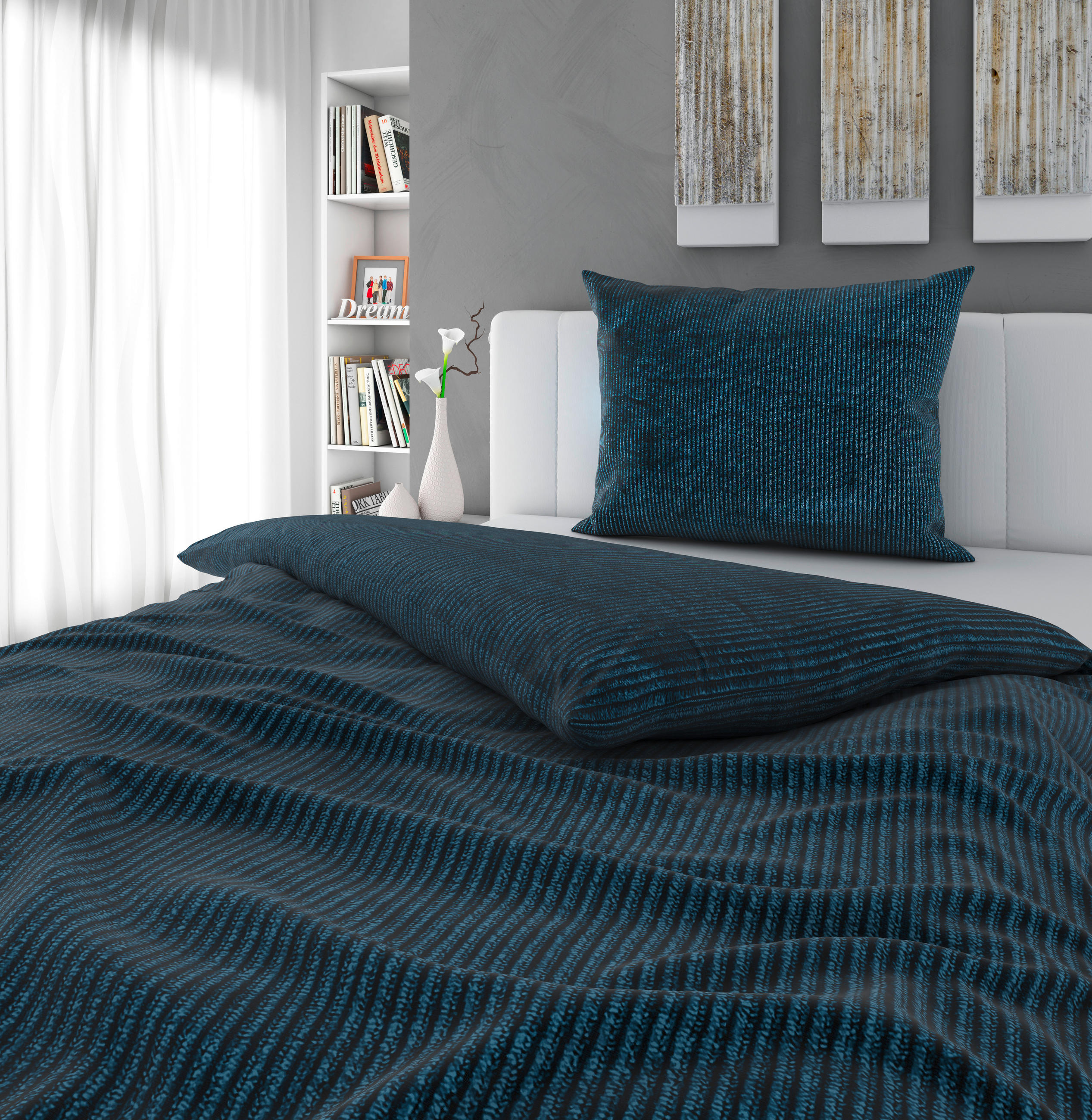 POVLEČENÍ - tmavě modrá, Basics, textil (140/200cm) - Novel