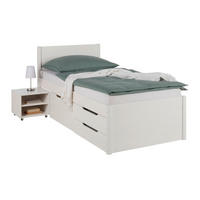 POSTEĽ S ÚLOŽNÝM PRIESTOROM, 90/200 cm biela - biela/prírodná farba, Konventionell, drevo (90/200cm) - Zandiara