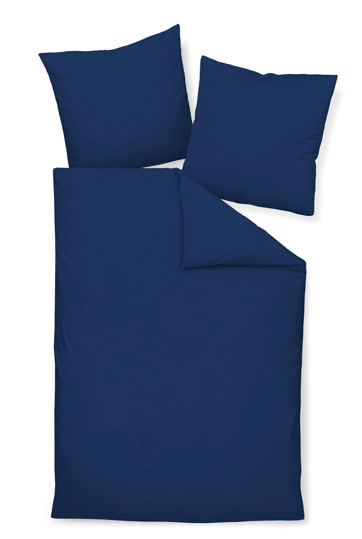 BETTWÄSCHE Giacomo Makosatin 240/220 cm  - Dunkelblau, Basics, Textil (240/220cm) - Janine