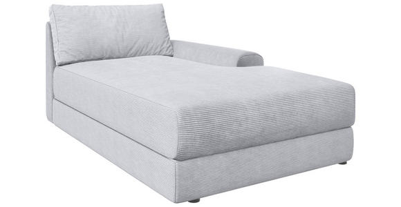 BIGSOFA Cord Hellgrau  - Hellgrau/Schwarz, MODERN, Kunststoff/Textil (117/93/190cm) - Carryhome