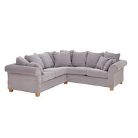 HÖRNSOFFA i manchester ljusgrå  - ljusgrå/ekfärgad, Lifestyle, trä/textil (250/250cm) - Livetastic