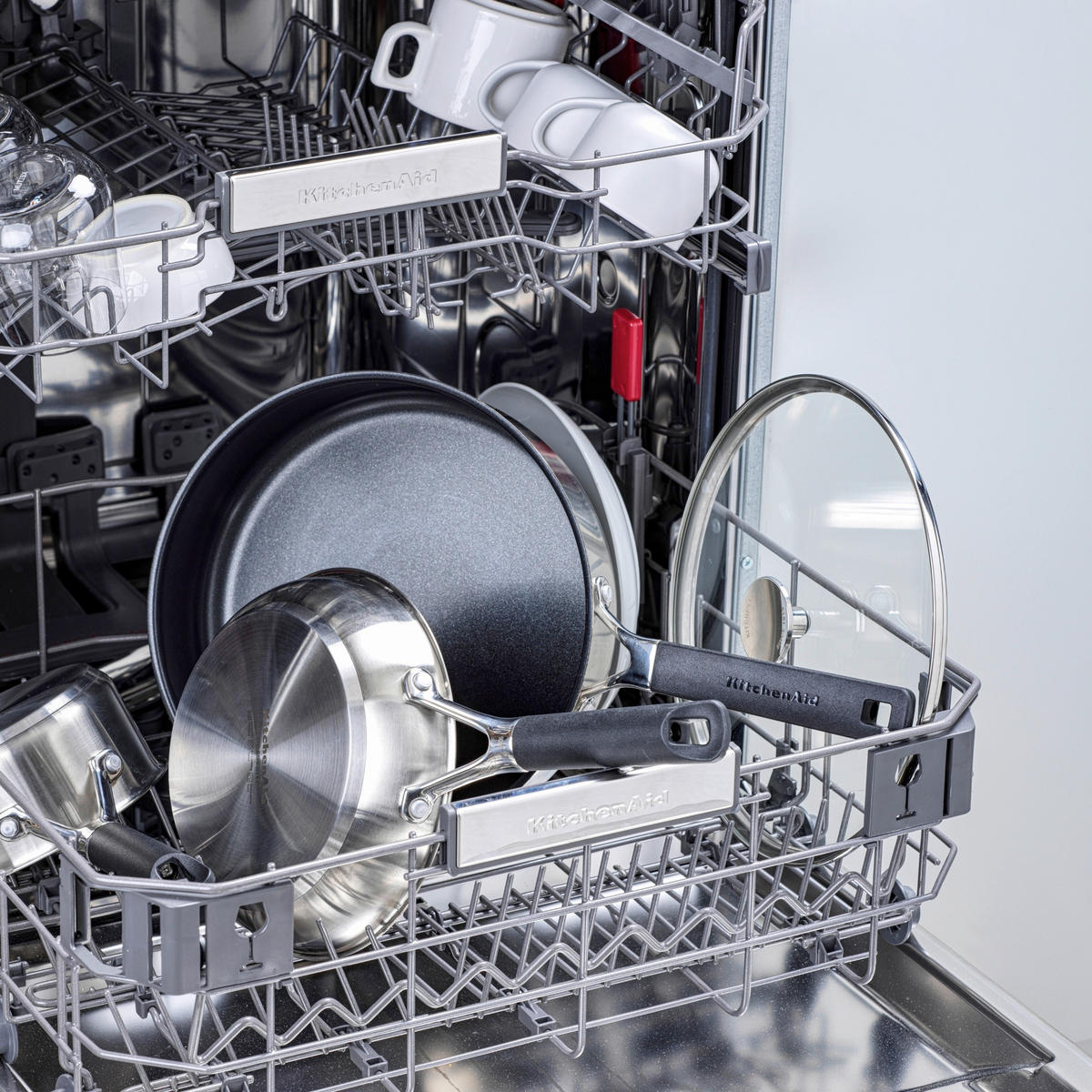 BRATPFANNE Classic Stainless Steel Keramikbeschichtung 28 cm  - Silberfarben, Basics, Kunststoff/Metall (28cm) - Kitchenaid