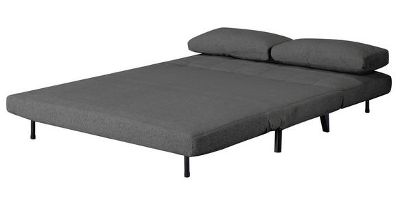 SCHLAFSOFA Webstoff Dunkelgrau  - Dunkelgrau/Schwarz, Design, Holz/Textil (143/82/88cm) - Carryhome