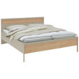 BETT 180/200 cm  in Eichefarben, Champagner  - Champagner/Eichefarben, KONVENTIONELL, Holz/Holzwerkstoff (180/200cm) - Dieter Knoll