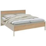 BETT 180/200 cm  in Eichefarben, Champagner  - Champagner/Eichefarben, KONVENTIONELL, Holz/Holzwerkstoff (180/200cm) - Dieter Knoll