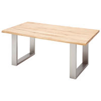 ESSTISCH in Holz, Metall 200/100/77 cm  - Edelstahlfarben, Design, Holz/Metall (200/100/77cm) - Livetastic