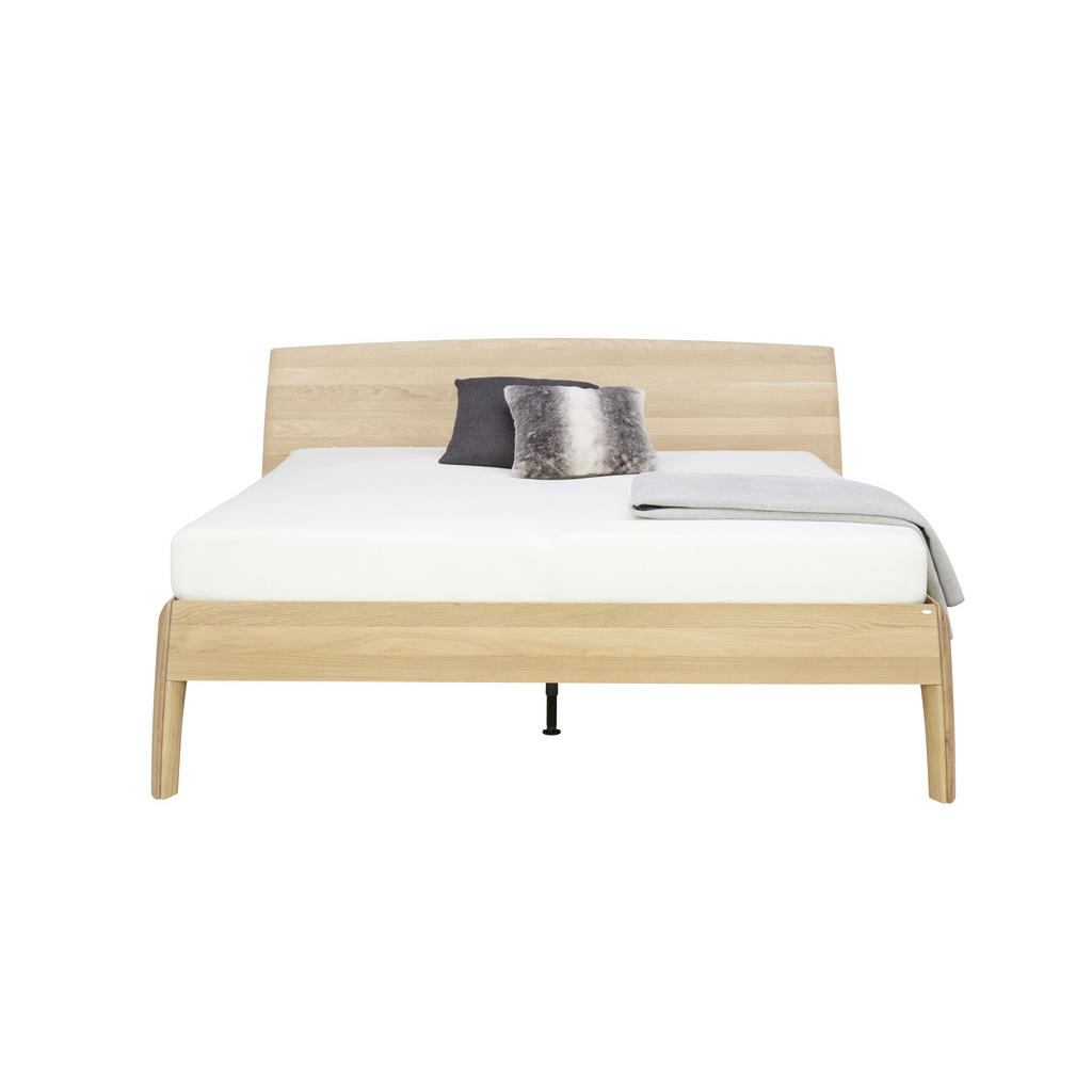 Thumbnail - Voglauer Bett, Eiche, Holz, Wildeiche, massiv, 180x200 cm, Goldenes M, Über- und Sondergrößen erhältlich, in verschieden...