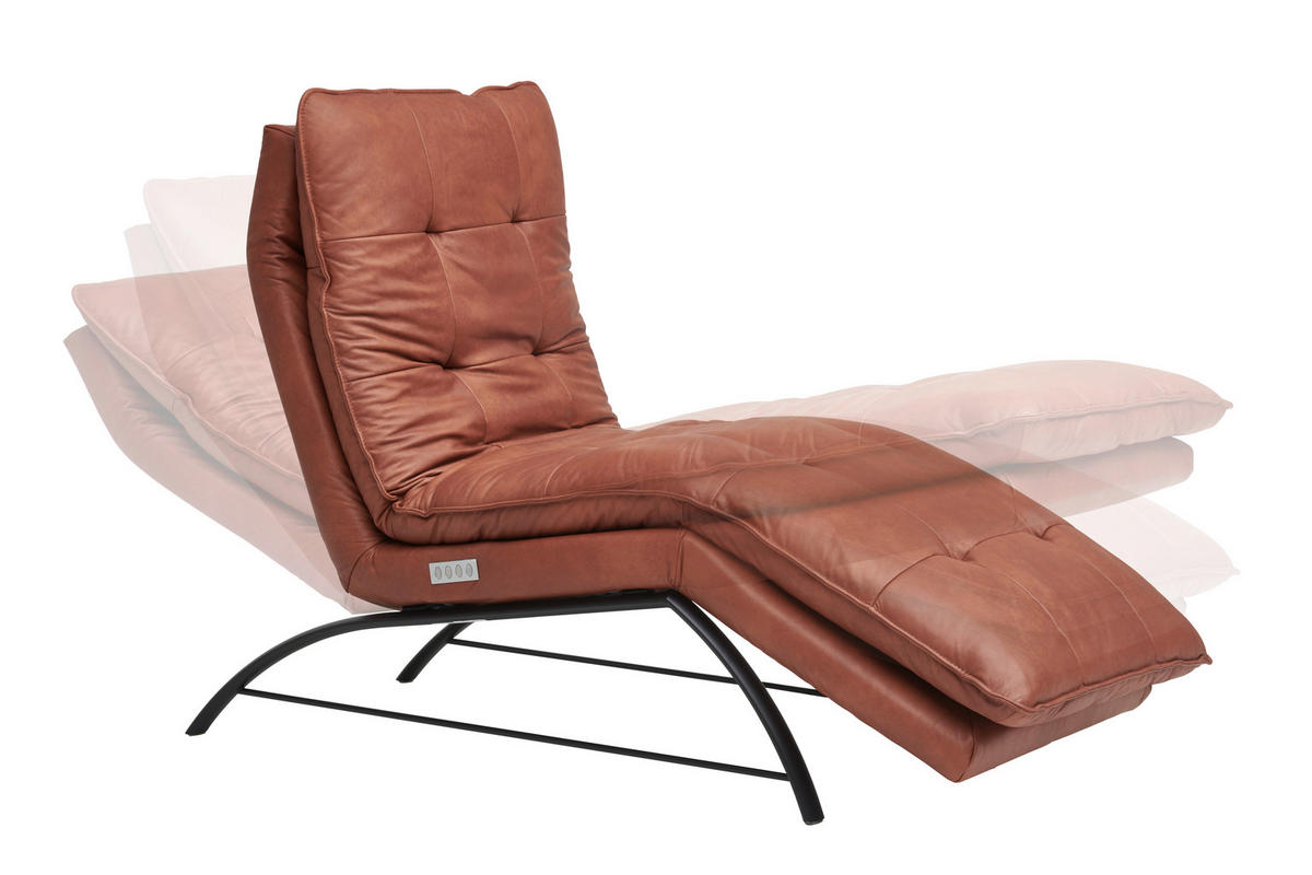 HEVERŐ bőr konyak  - fekete/konyak, Design, bőr/fém (75/110/190cm) - Chilliano