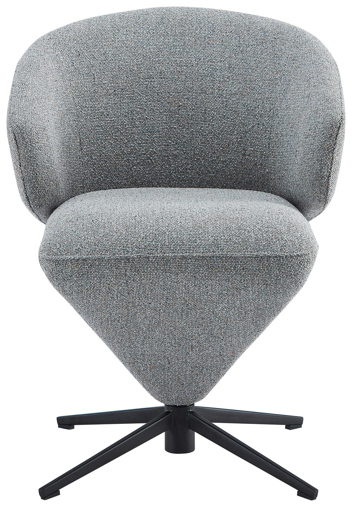 STOL MED ARMSTÖD järn linneimitation  - svart/grå, Design, metall/textil (62/82/62cm) - Moderano