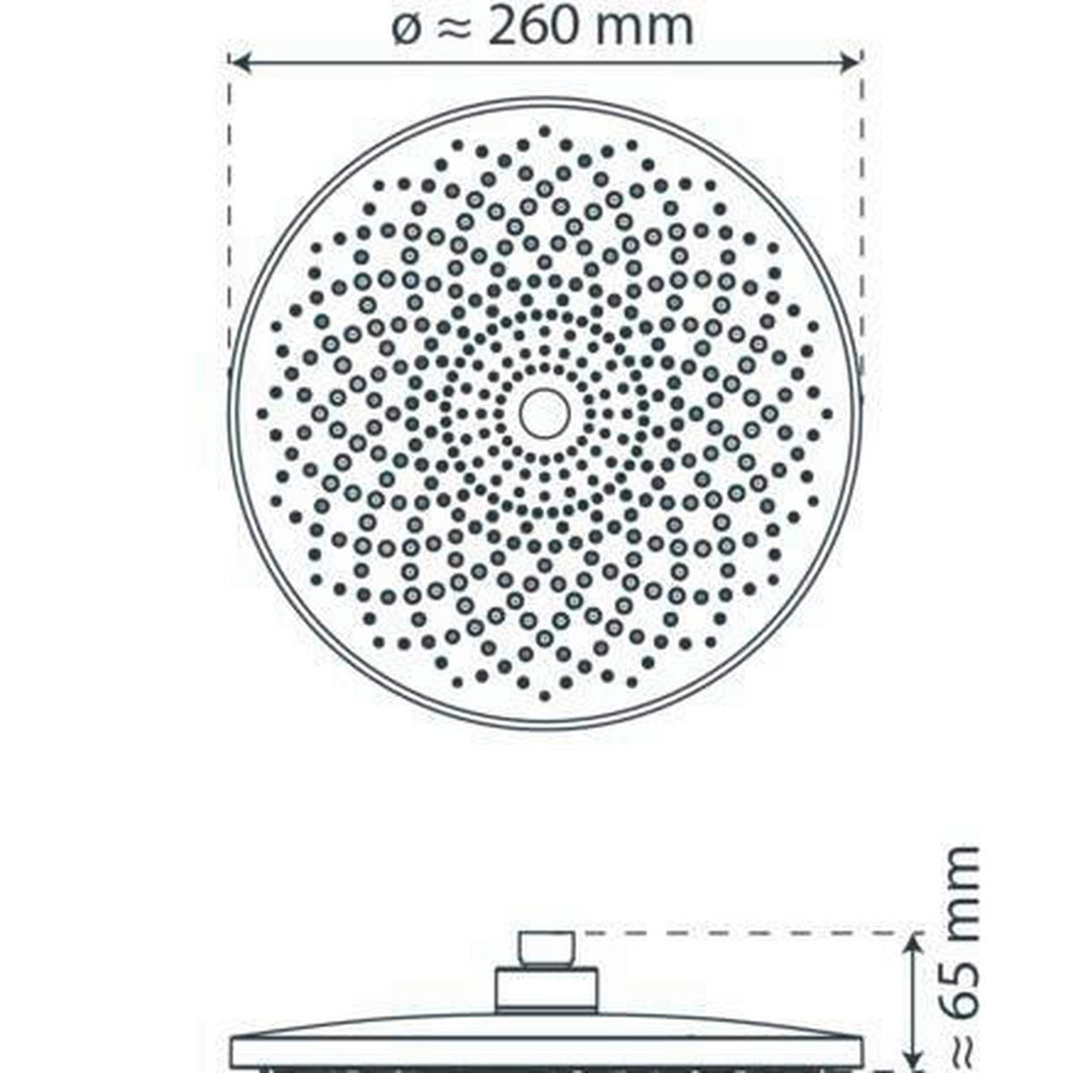 DUSCHKOPF   - Schwarz, KONVENTIONELL, Kunststoff (26/6,5/26cm) - Schütte
