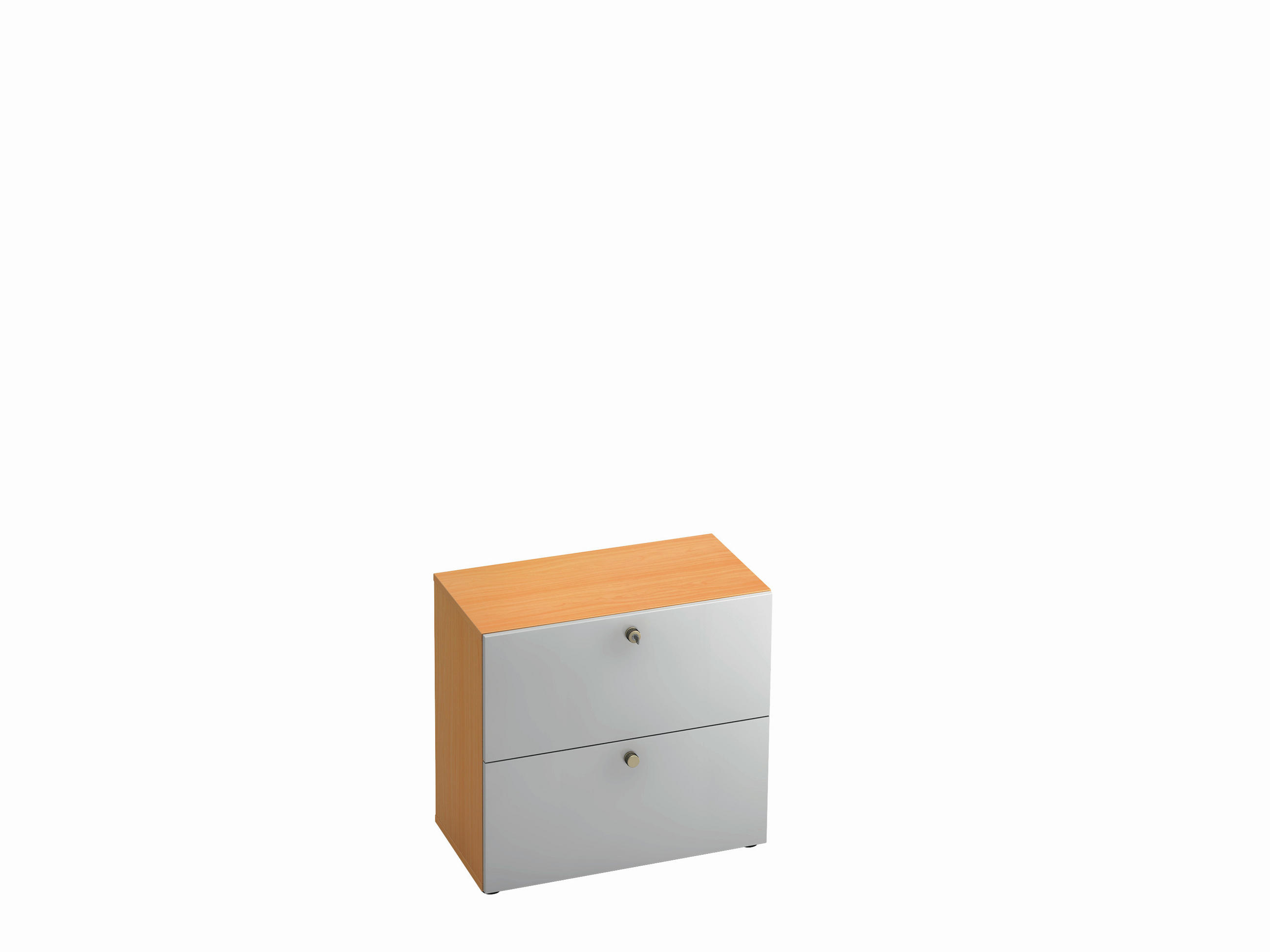 HÄNGEREGISTERELEMENT Silberfarben, Buchefarben  - Silberfarben/Buchefarben, KONVENTIONELL, Holzwerkstoff/Kunststoff (80/74,8/42cm) - Venda