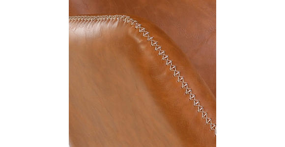 SCHAUKELSTUHL in Lederlook Cognac  - Eichefarben/Cognac, KONVENTIONELL, Holz/Textil (74/94/85cm) - Carryhome