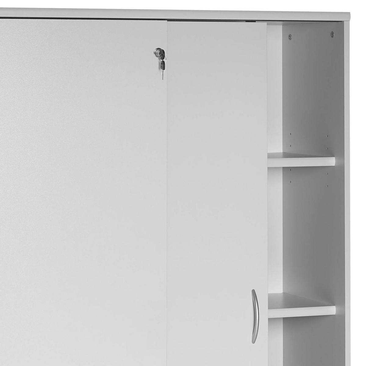 AKTENSCHRANK 100/152,8/39,5 cm  - Hellgrau, Basics, Holzwerkstoff (100/152,8/39,5cm) - MID.YOU