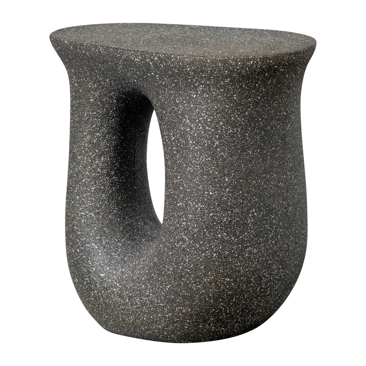 BEISTELLTISCH 42/33/45 cm Moson Schwarz organisch  - Schwarz, Design, Keramik/Metall (42/33/45cm) - Livetastic