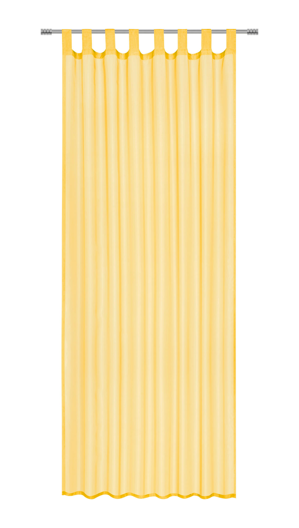 ZAVESA SA PETLJAMA ZA KAČENJE žuta - žuta, Osnovno, tekstil (140/245cm) - Boxxx