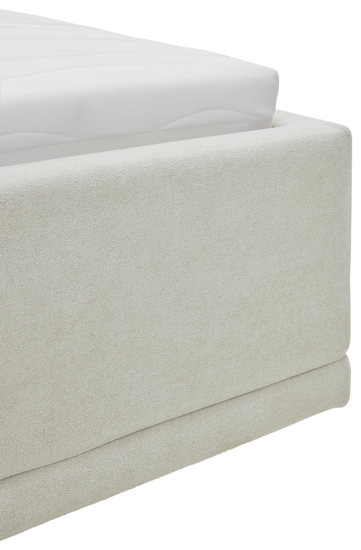 POLSTERBETT 180/200 cm,  in Beige, Lattenroste,  - Birkefarben/Beige, Design, Holz/Textil (180/200cm) - Musterring