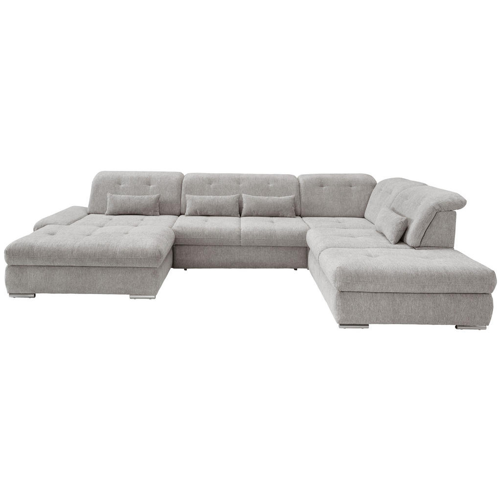 Wohnlandschaft Dalida Mit Schlaffunktion Silberfarben