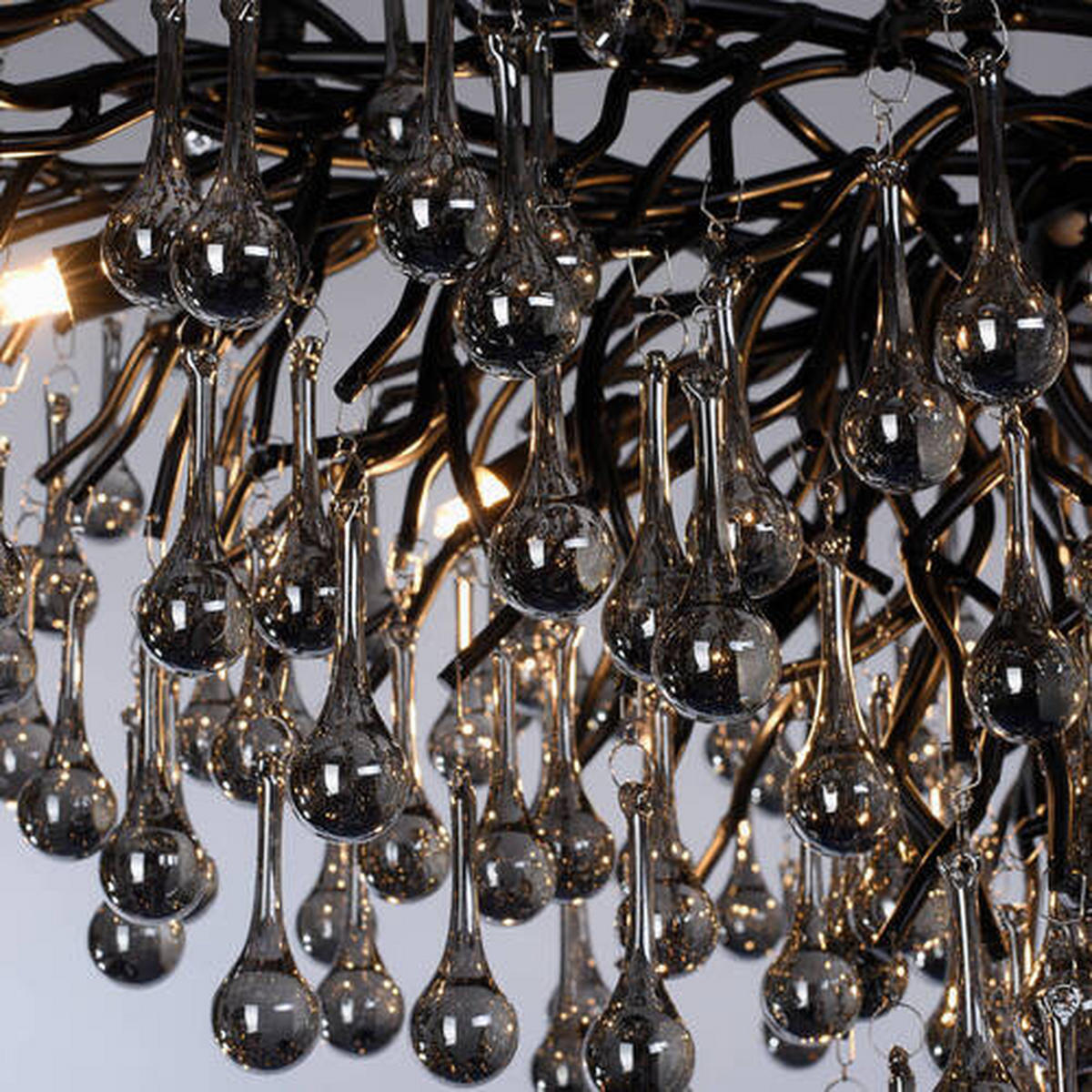 LUSTER, 100/50/250 cm  - čierna, Design, kov/plast (100/50/250cm) - Paul Neuhaus