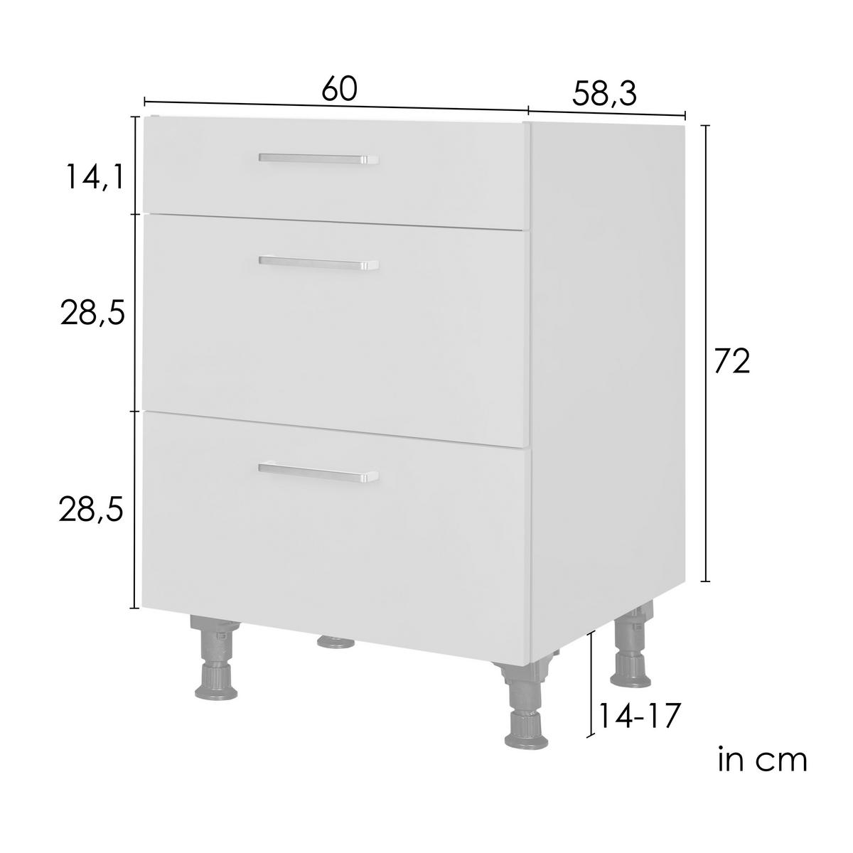 KOCHFELDUMBAUSCHRANK 60,0/87,0/56,0 cm  in Sandfarben  - Sandfarben/Schwarz, MODERN, Holzwerkstoff/Metall (60,0/87,0/56,0cm) - Nobilia