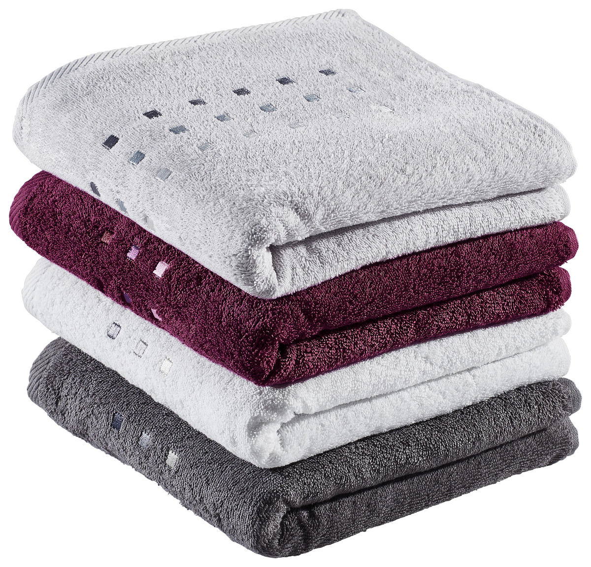 HANDTUCH Quattro Anthrazit  - Anthrazit, Basics, Textil (50/100cm) - Esposa
