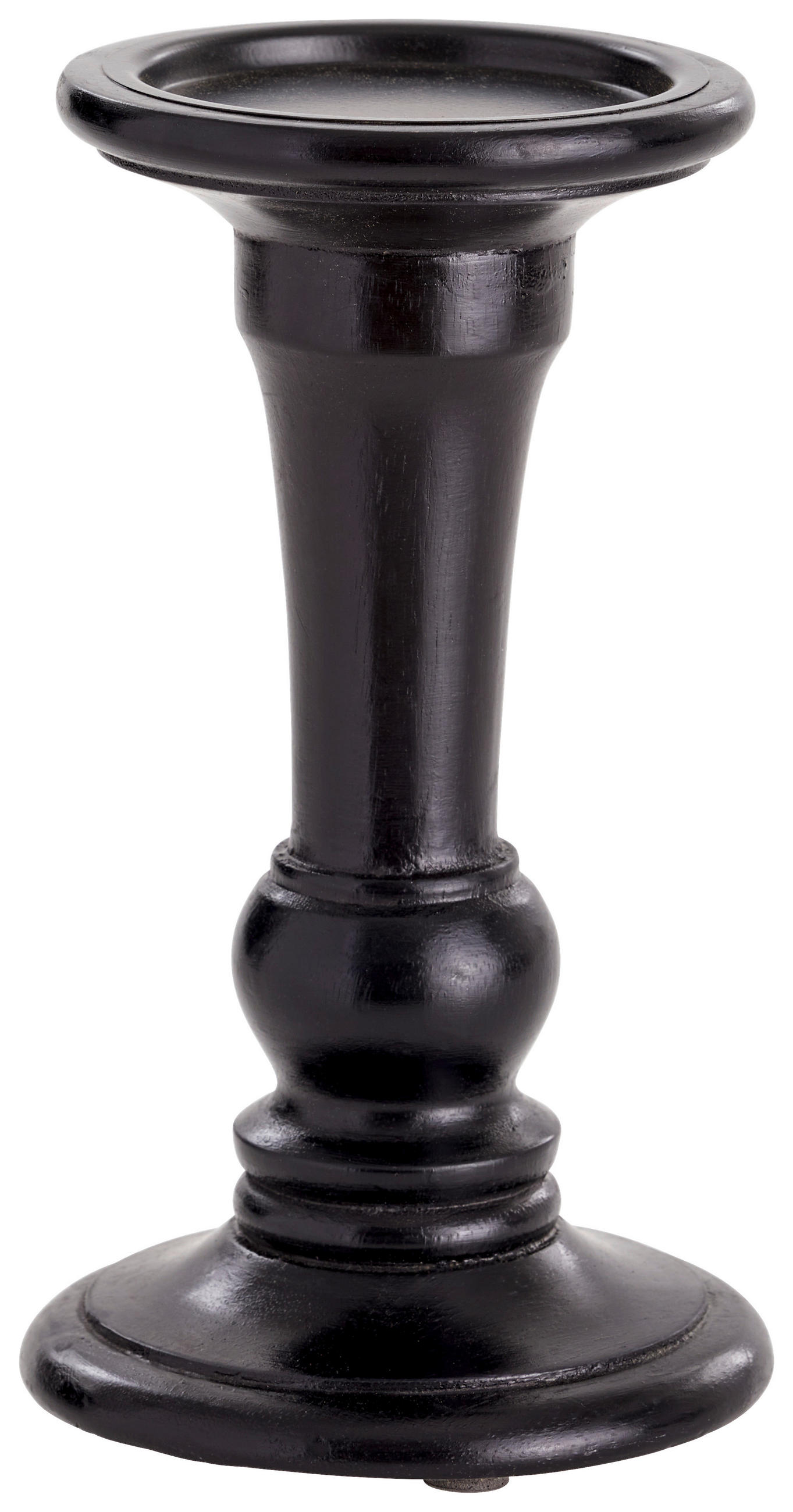 KERZENHALTER - Schwarz, LIFESTYLE, Holz (11/20cm) - Ambia Home