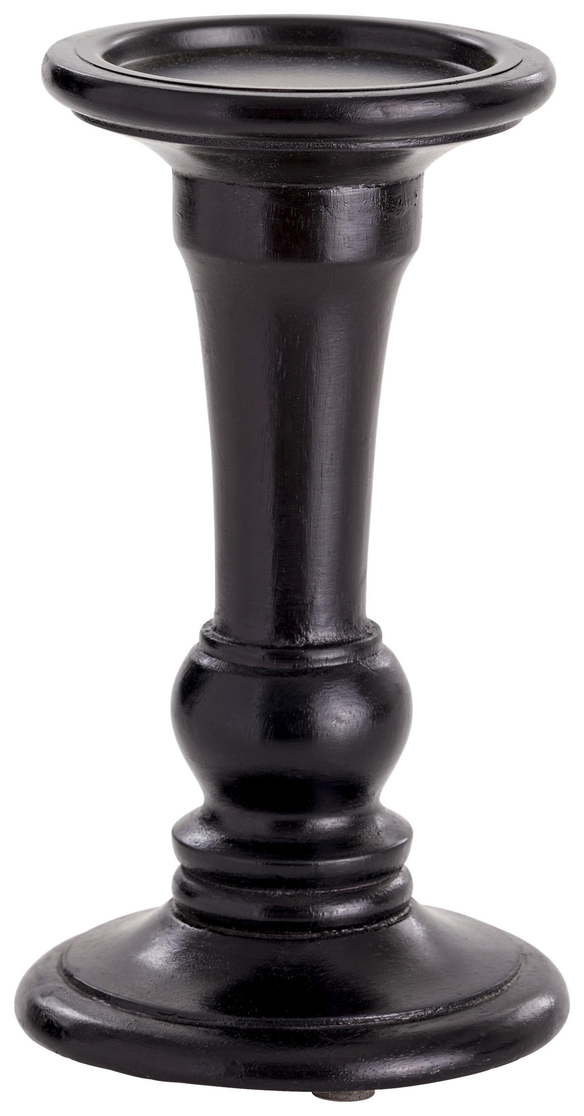 KERZENHALTER - Schwarz, LIFESTYLE, Holz (11/20cm) - Ambia Home