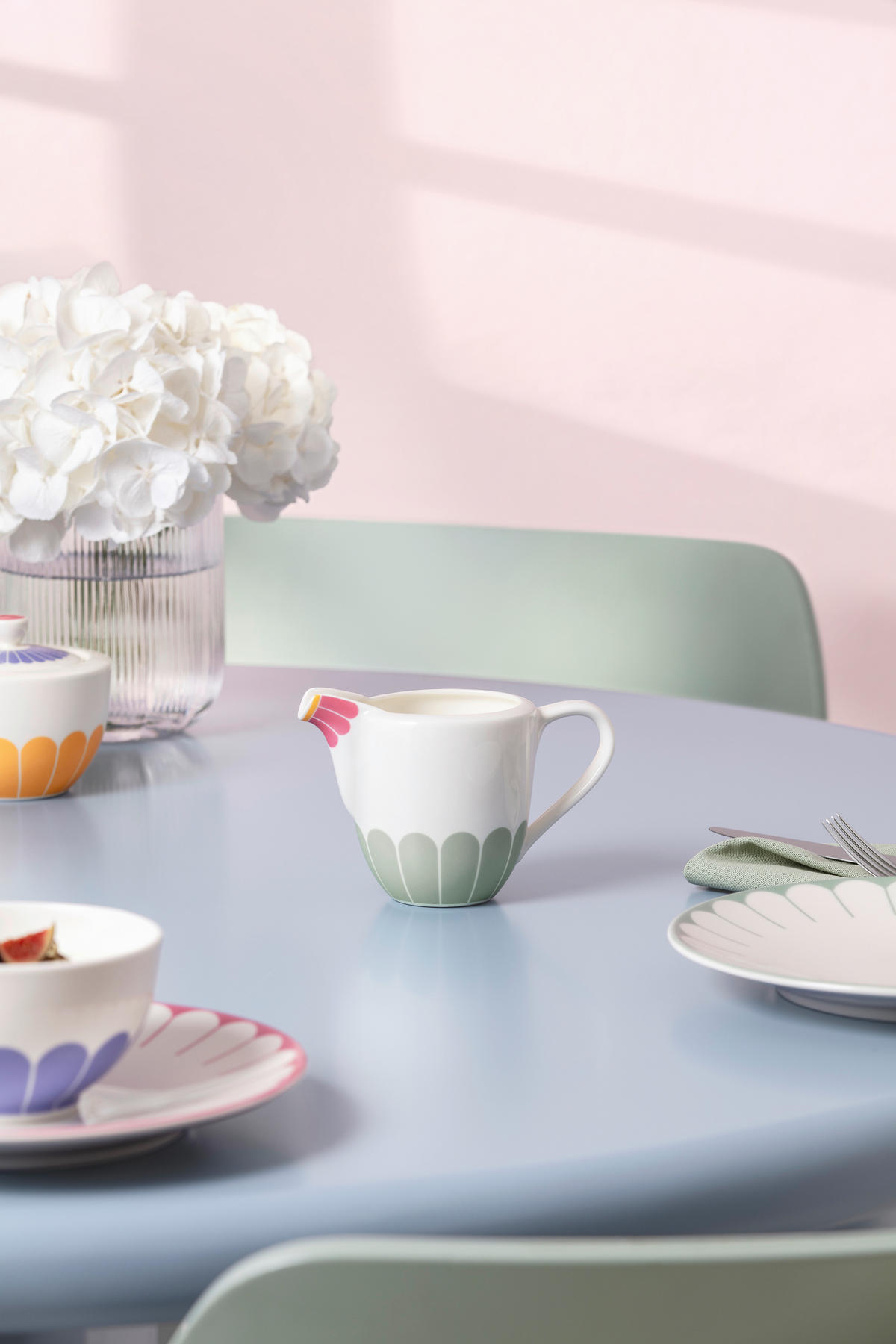 MILCHKÄNNCHEN Fleur couleur  - Salbeigrün/Gelb, KONVENTIONELL, Keramik (13,5/8,0/9,0cm) - Villeroy & Boch