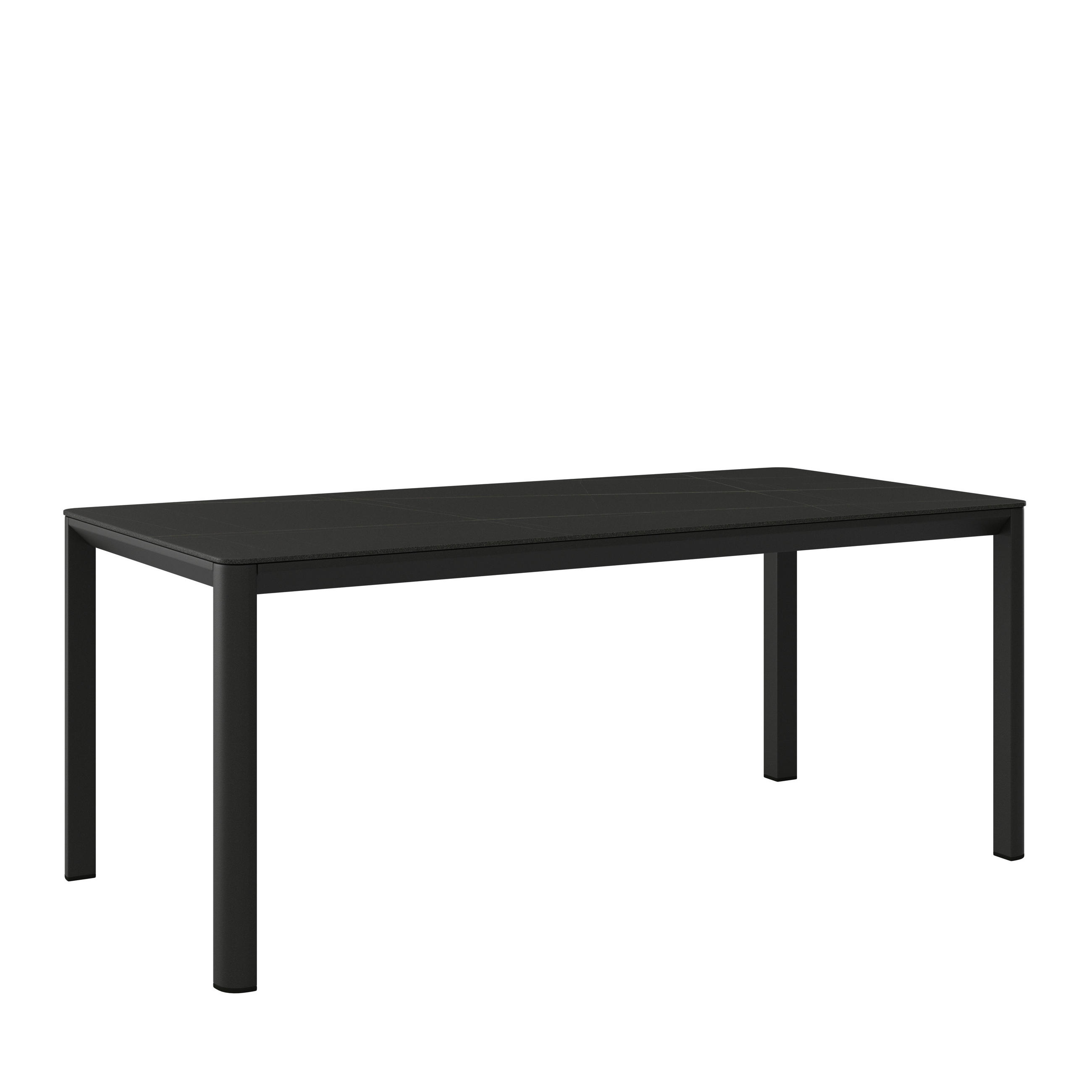KERTI ASZTAL 180/90/75 cm   - fekete, Lifestyle, fém/kerámia (180/90/75cm) - Amatio