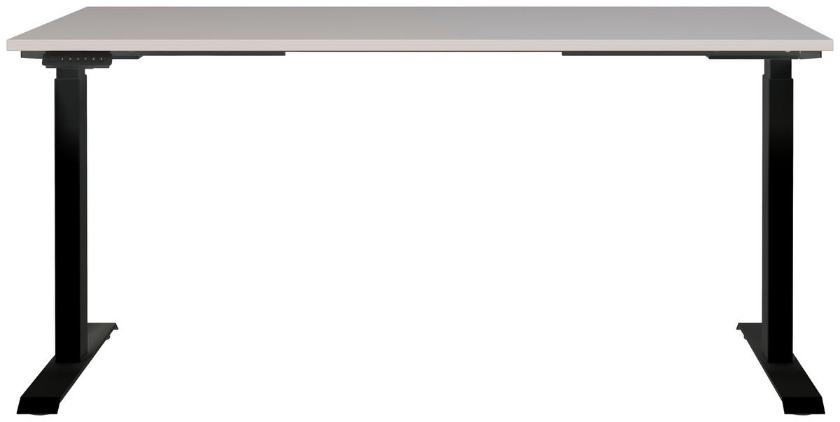 SCHREIBTISCH 160/80/72-118 cm  in Schwarz, Kaschmir  - Kaschmir/Schwarz, MODERN, Holzwerkstoff/Metall (160/80/72-118cm) - Novel