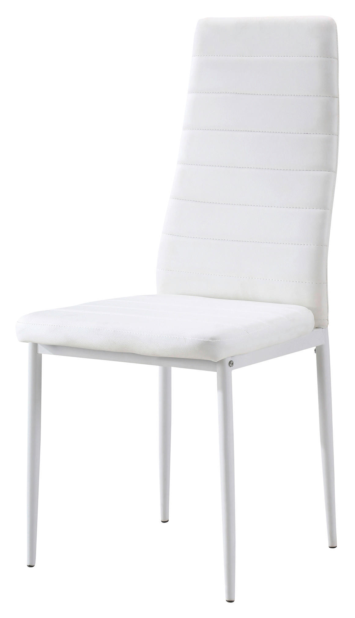 STOLICA - bela, Dizajnerski, metal/tekstil (40,5/96/51cm)