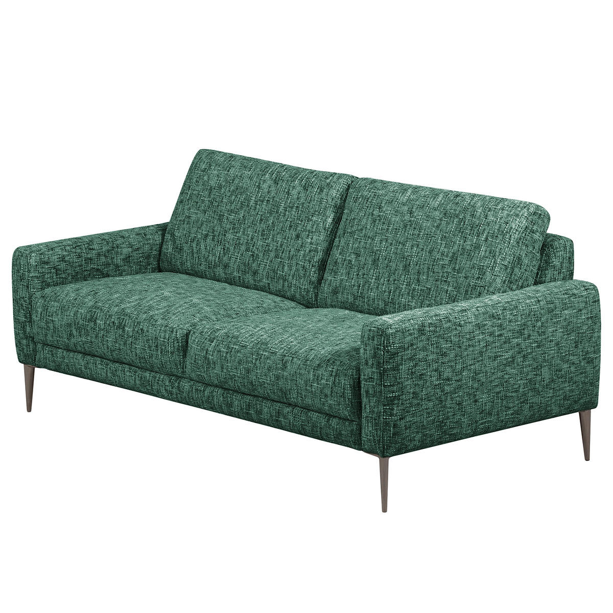 3-SITZER-SOFA Webstoff Grün  - Schwarzchrom/Grün, Design, Textil/Metall (187/85/92cm) - Livetastic