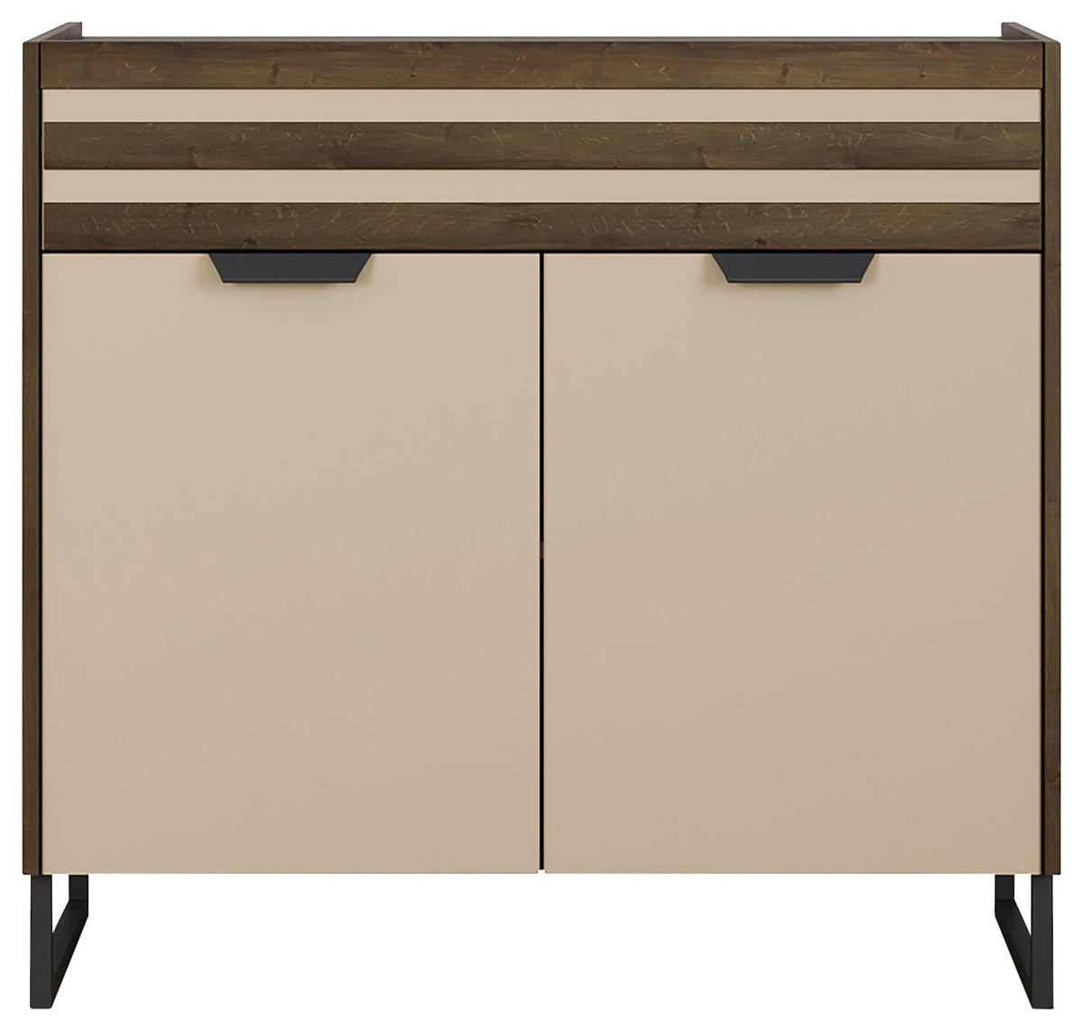 KOMMODE 96/87/41 cm  in Champagner, Eiche dunkel  - Eiche dunkel/Champagner, Modern, Holzwerkstoff/Metall (96/87/41cm) - Rauch Möbel