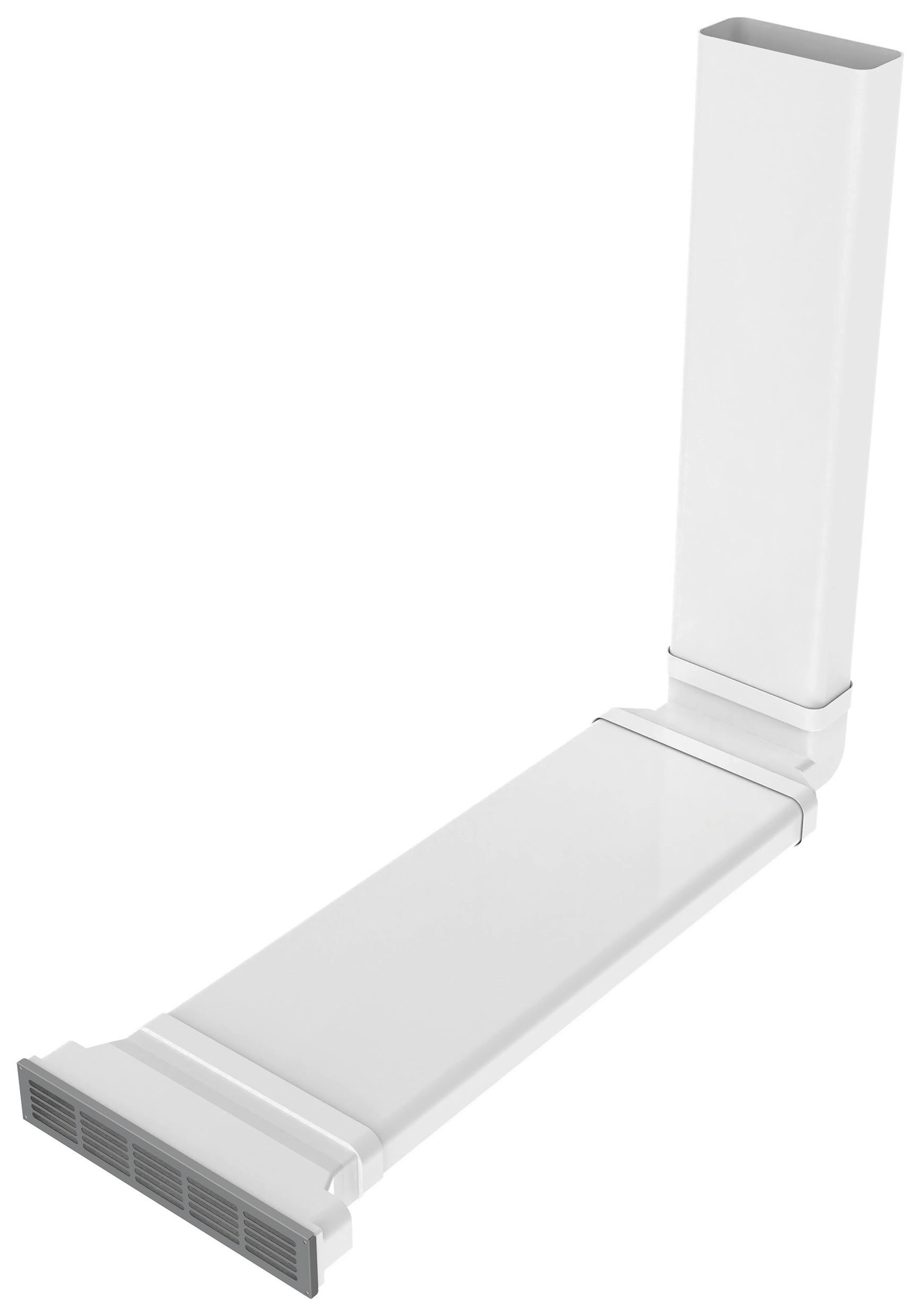 ABLUFTKANAL PSD 100  - Weiß, Basics, Kunststoff (80/6,6/30,6cm) - Amica